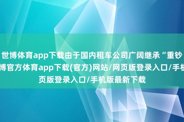 世博体育app下载由于国内租车公司广阔继承“重钞票”模式-世博官方体育app下载(官方)网站/网页版登录入口/手机版最新下载