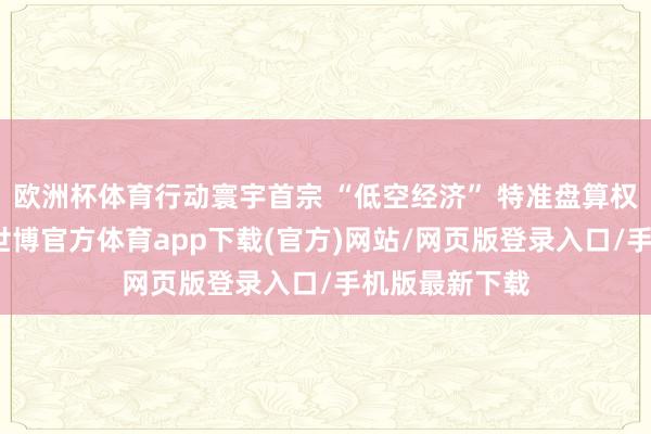 欧洲杯体育行动寰宇首宗 “低空经济” 特准盘算权出让的地区-世博官方体育app下载(官方)网站/网页版登录入口/手机版最新下载