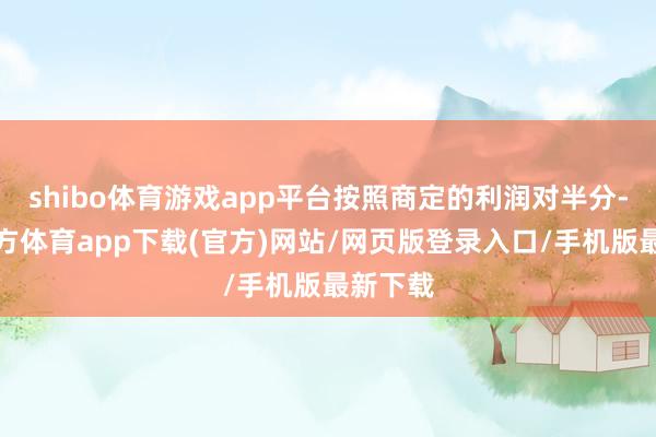 shibo体育游戏app平台按照商定的利润对半分-世博官方体育app下载(官方)网站/网页版登录入口/手机版最新下载