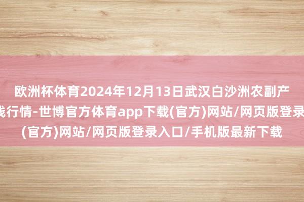 欧洲杯体育2024年12月13日武汉白沙洲农副产物大商场有限公司价钱行情-世博官方体育app下载(官方)网站/网页版登录入口/手机版最新下载