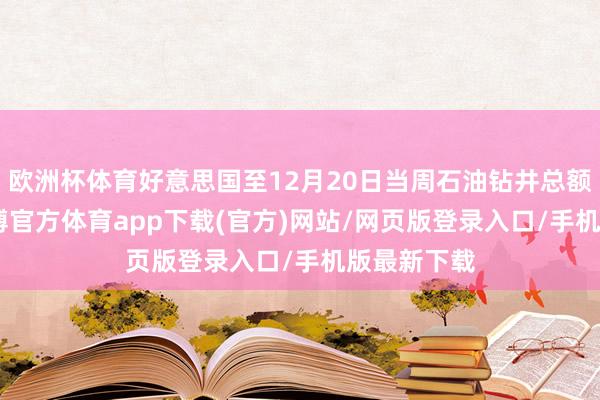欧洲杯体育好意思国至12月20日当周石油钻井总额483口-世博官方体育app下载(官方)网站/网页版登录入口/手机版最新下载