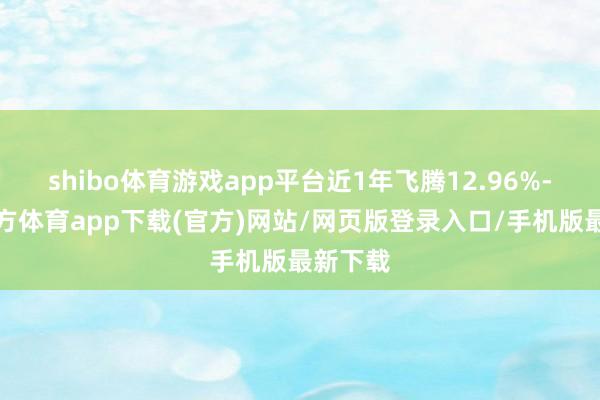 shibo体育游戏app平台近1年飞腾12.96%-世博官方体育app下载(官方)网站/网页版登录入口/手机版最新下载
