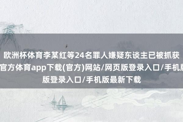 欧洲杯体育李某红等24名罪人嫌疑东谈主已被抓获归案-世博官方体育app下载(官方)网站/网页版登录入口/手机版最新下载