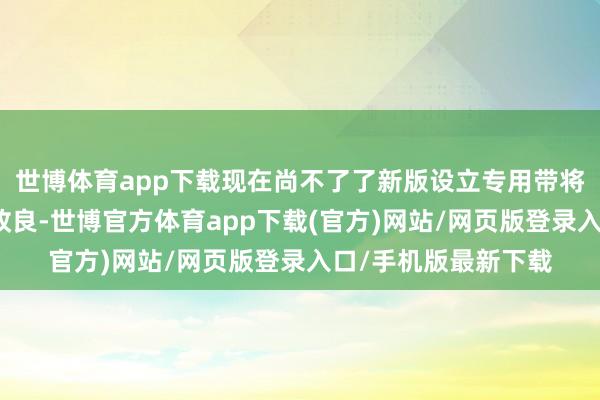 世博体育app下载现在尚不了了新版设立专用带将带来哪些新功能或改良-世博官方体育app下载(官方)网站/网页版登录入口/手机版最新下载
