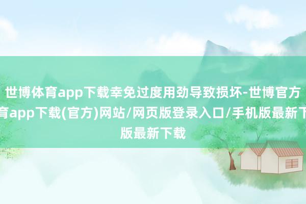 世博体育app下载幸免过度用劲导致损坏-世博官方体育app下载(官方)网站/网页版登录入口/手机版最新下载