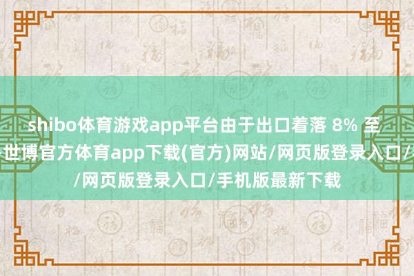 shibo体育游戏app平台由于出口着落 8% 至 63 亿好意思元-世博官方体育app下载(官方)网站/网页版登录入口/手机版最新下载