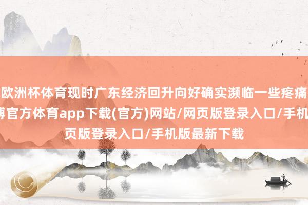 欧洲杯体育现时广东经济回升向好确实濒临一些疼痛与挑战-世博官方体育app下载(官方)网站/网页版登录入口/手机版最新下载