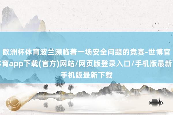 欧洲杯体育波兰濒临着一场安全问题的竞赛-世博官方体育app下载(官方)网站/网页版登录入口/手机版最新下载